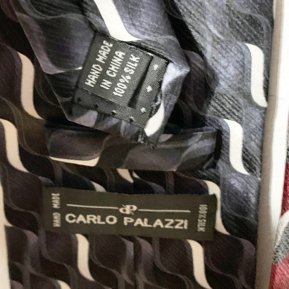 Carlo Palazzi Bundle of Four Silk Neck Ties Varying Patterns and Colors - Picture 10 of 12